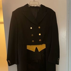 Black shadbelly dressage coat